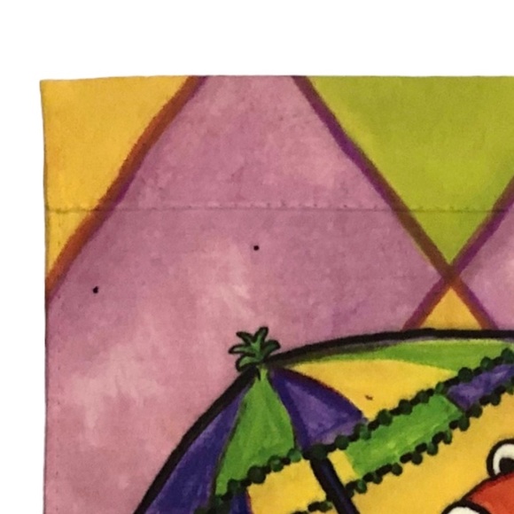 NWOT Caroline's Treasures Crawfish Mardi Gras Garden Flag - Picture 3 of 3